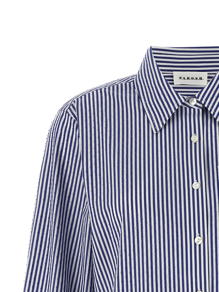 P.A.R.O.S.H. Cashine Shirt and Blouse - Blue | dad5153baba637cf227a354bdbc99f00e96b0a91