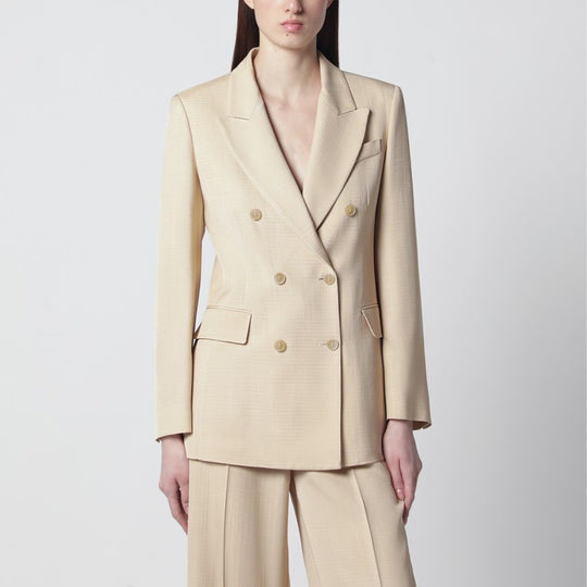 Champagne Double-Breasted Jacket
