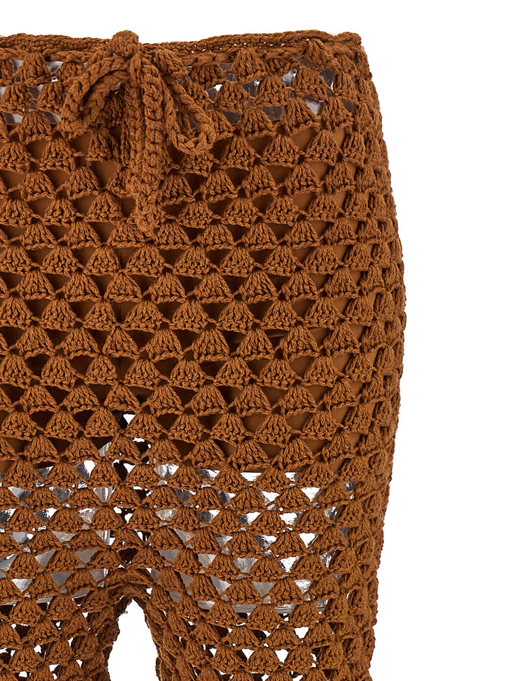 Ermanno Scervino Crochet Pants - Brown | 5913a2f50fb231e5a0ac768c03cc5c31f45ed941