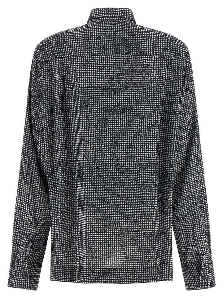 Ermanno Scervino Rhinestone Plastron Shirt Shirt and Blouse - White/Black | 6ac1b15d6d3b29bfb34c696bc69e3f707a82f82f