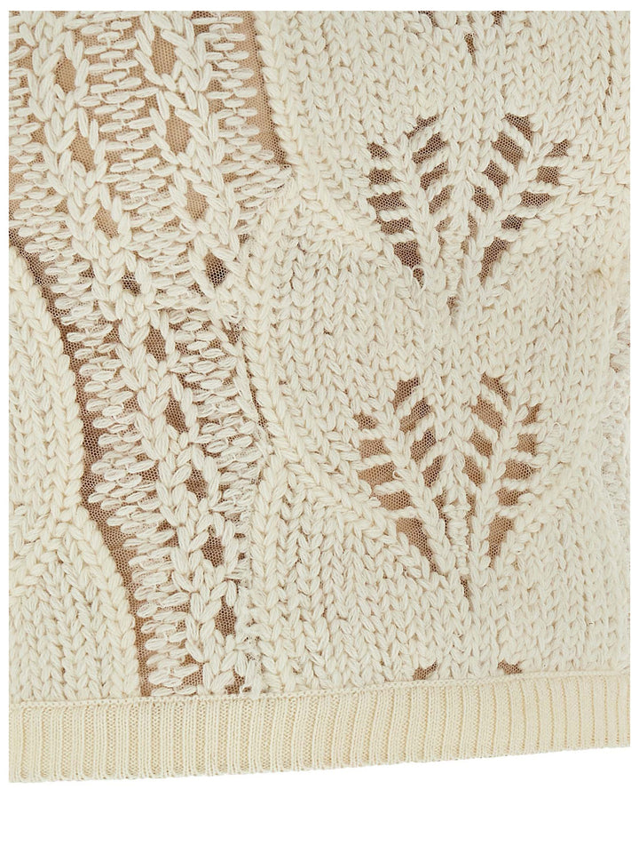 Ermanno Scervino Tricot Top Tops - White | 5ab7719735178f3b39132cfb5e1b3307ca6c9763