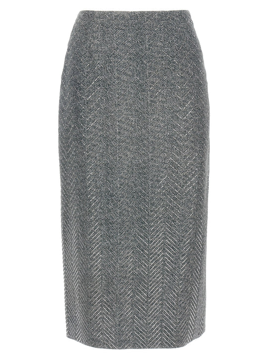 Rhinestone Skirt Skirts Gray
