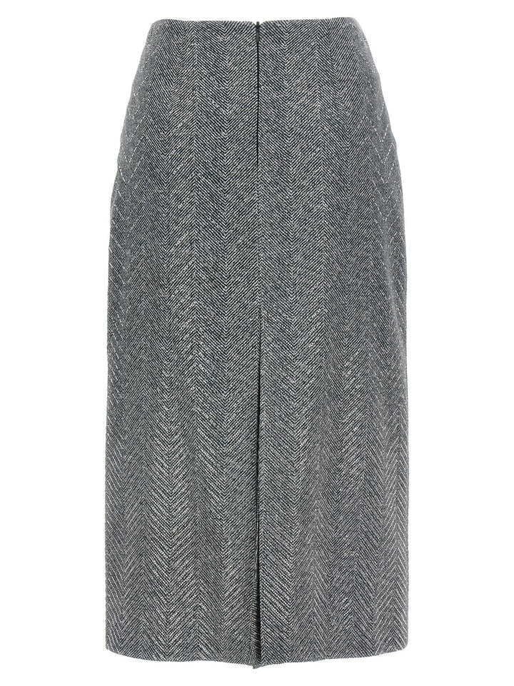 Ermanno Scervino Rhinestone Skirt Skirts - Gray | 342afe704f0a102d122ad0adb0239fde4df4354f