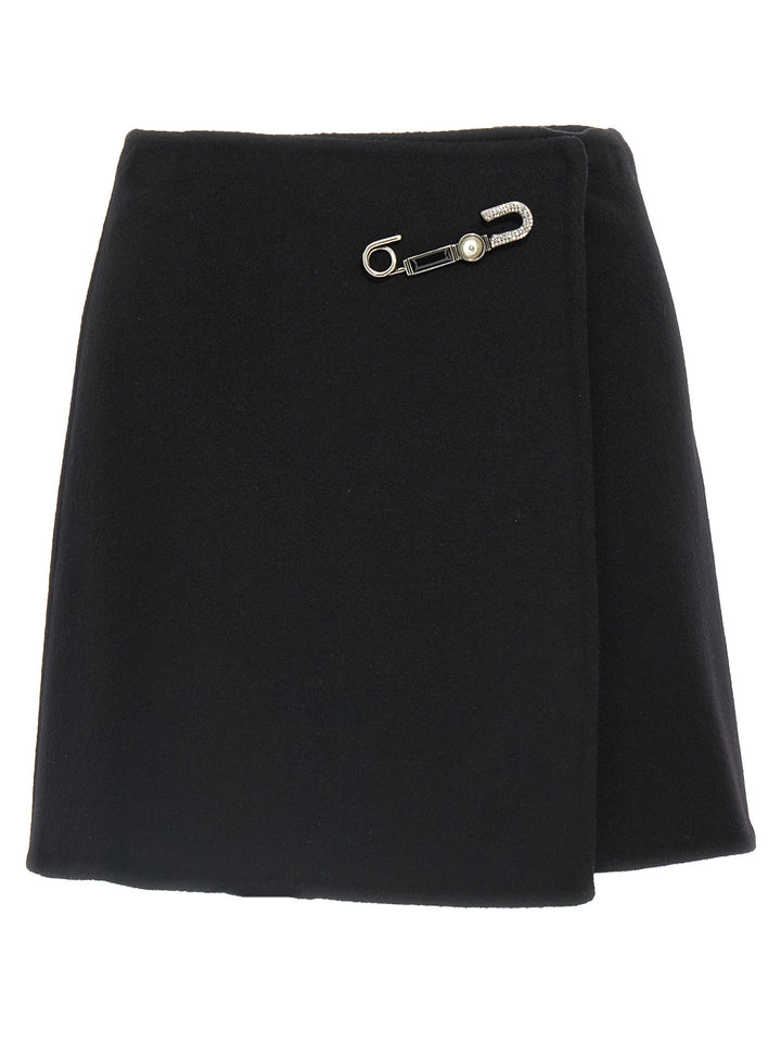 Ermanno Scervino Jewel Pin Skirt Skirts - Black | e6d1d6088cd0d6a2eb6b7efdb1524087c5bee592