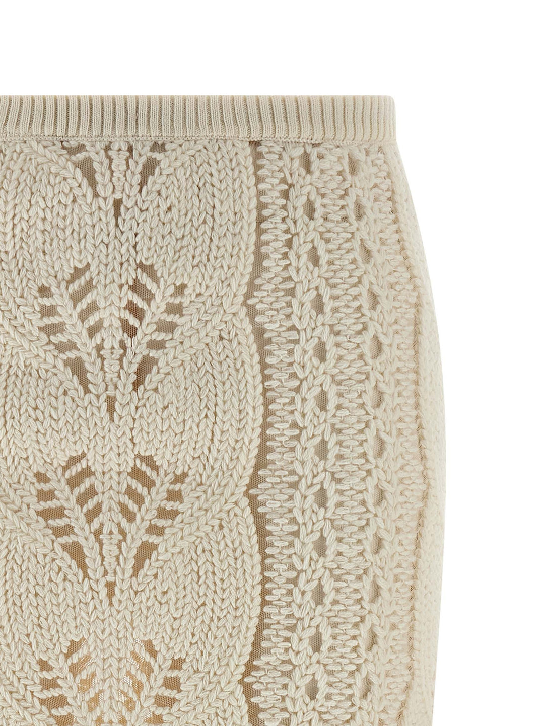 Ermanno Scervino Tricot Skirt Skirts - White | 4a84e93a1ffacd8cc1705ca68644c751e4a0c68e