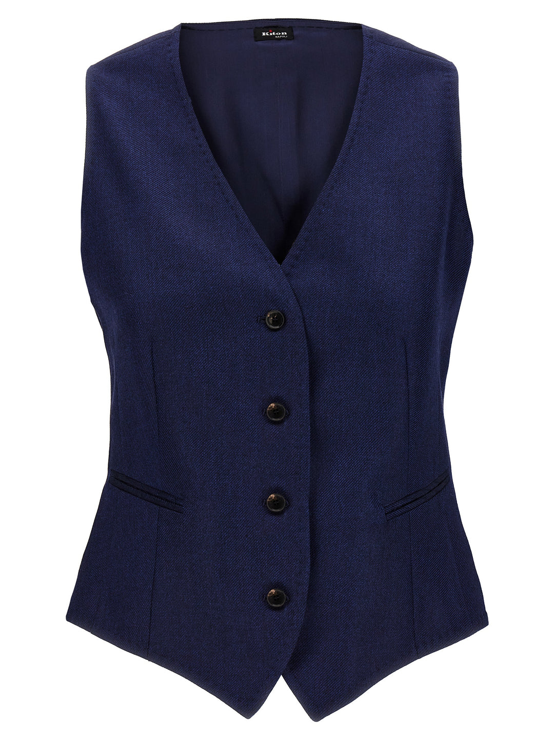 Kiton Silk Cashmere Vest Gilet - Blue | 999e833b511c57ae4d5df96faa8df2ee006967f7