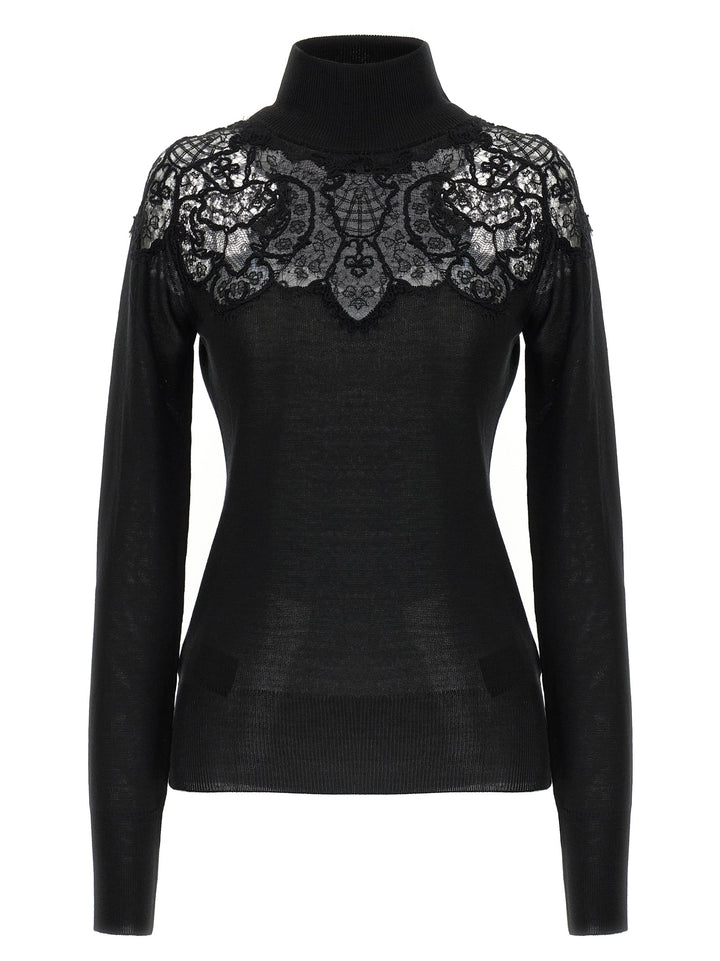 Ermanno Scervino Lace Sweater Sweaters and Cardigans - Black | b8a613b881ea173e12a1573f48d496abad3fc36c