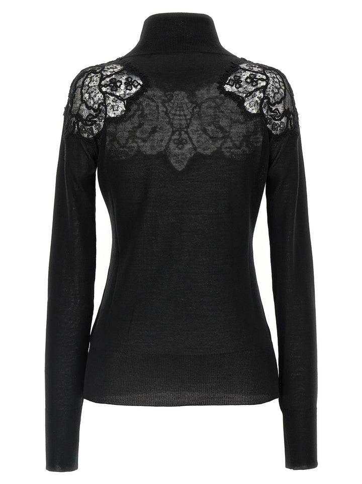 Ermanno Scervino Lace Sweater Sweaters and Cardigans - Black | 4e281ed4329c30c6f875f6d596891a84c341489b