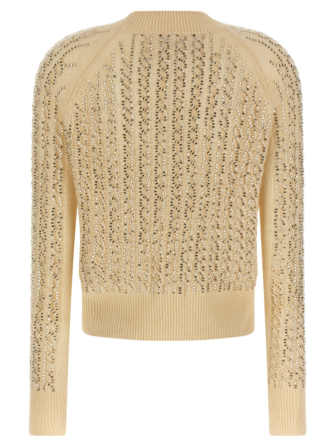 Ermanno Scervino Baguette Studded Sweater Sweaters and Cardigans - Beige | ee50f924339ab3c9f676769d67b807cfaa51423d