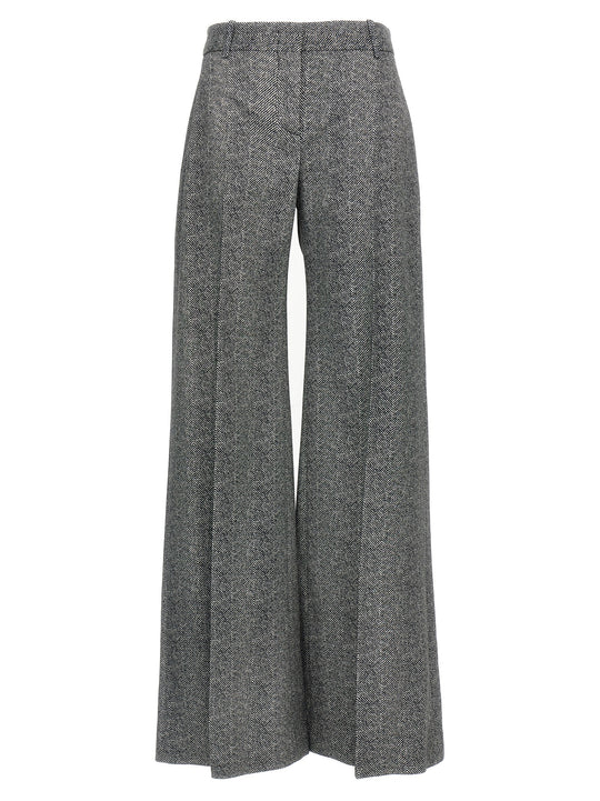 Herringbone Trousers Pants Gray
