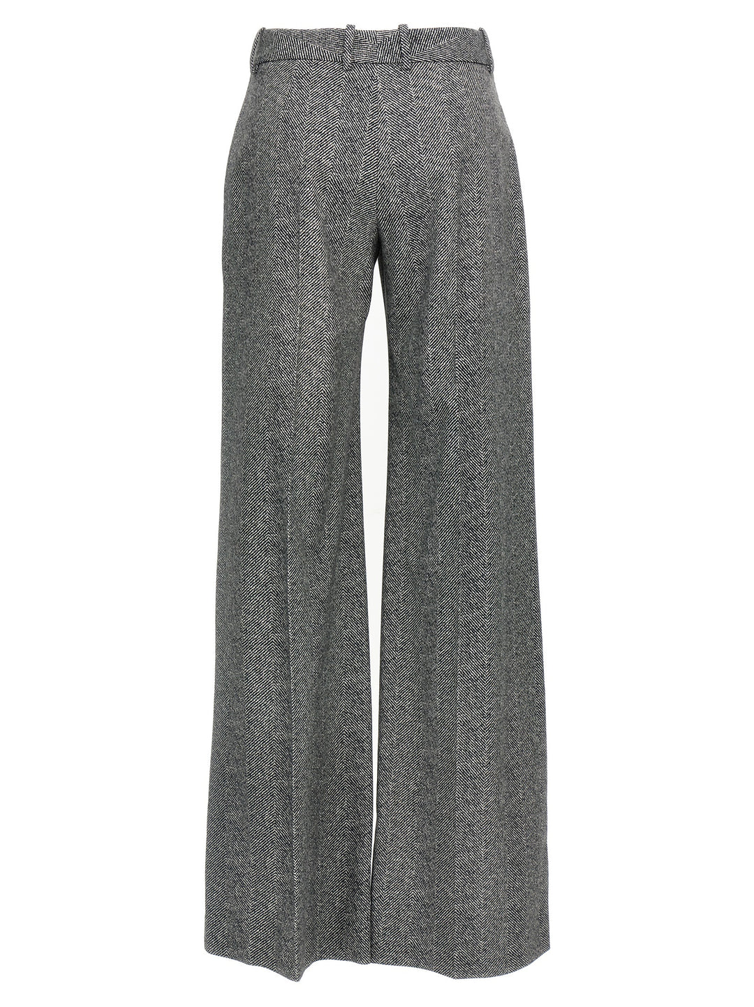 Ermanno Scervino Herringbone Trousers Pants - Gray | 19cf32b07da8123f2889af99be0e63cb7662dc6e