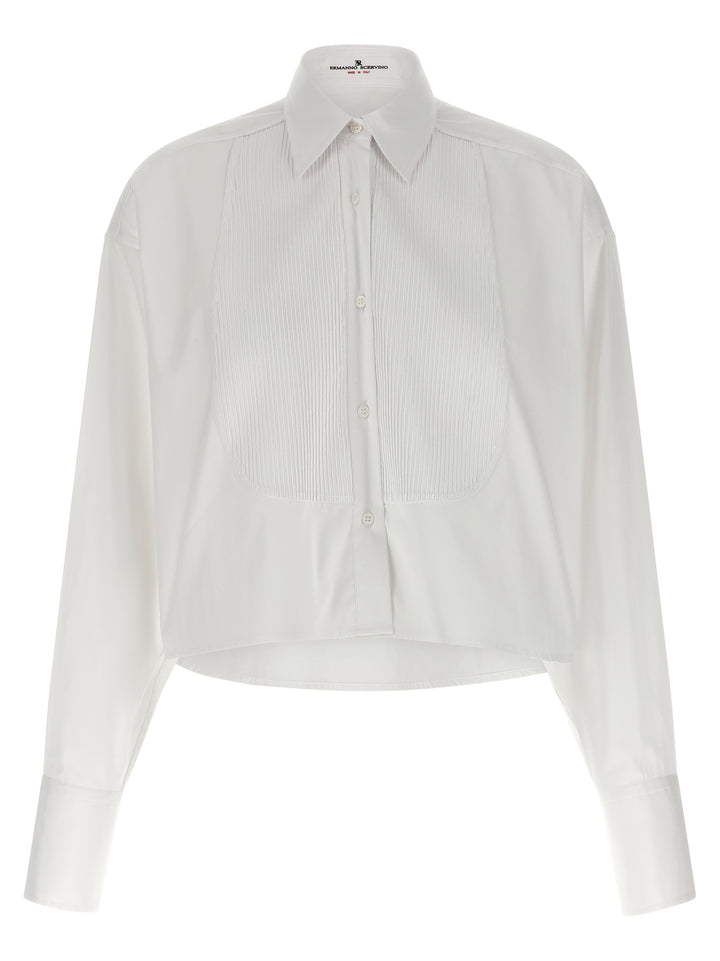 Ermanno Scervino Plastron Shirt Shirt and Blouse - White | a4aa47bf5def9c146fb44b3d565c33c9199176c4