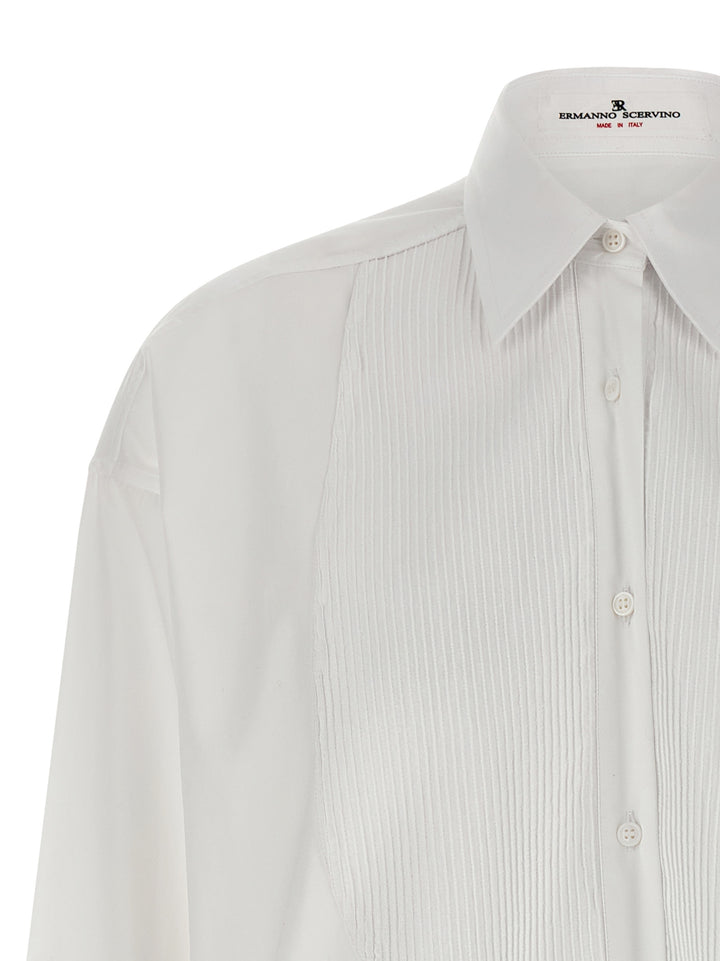 Ermanno Scervino Plastron Shirt Shirt and Blouse - White | ecf1fbfa0a52b4bad32e3f7af4227d3ed6e12ae8
