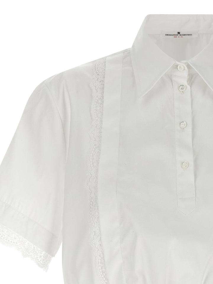 Ermanno Scervino Lace Insert Shirt Shirt and Blouse - White | 816691070b09be15df1feaea8d84f3cc43e3d041