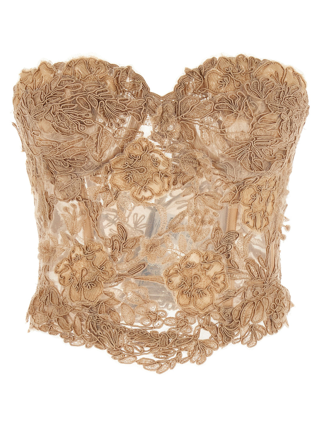 Ermanno Scervino Lace Bustier Top Tops - Beige | 9a311631e88c09984e0abdb81ca70981321c87bc
