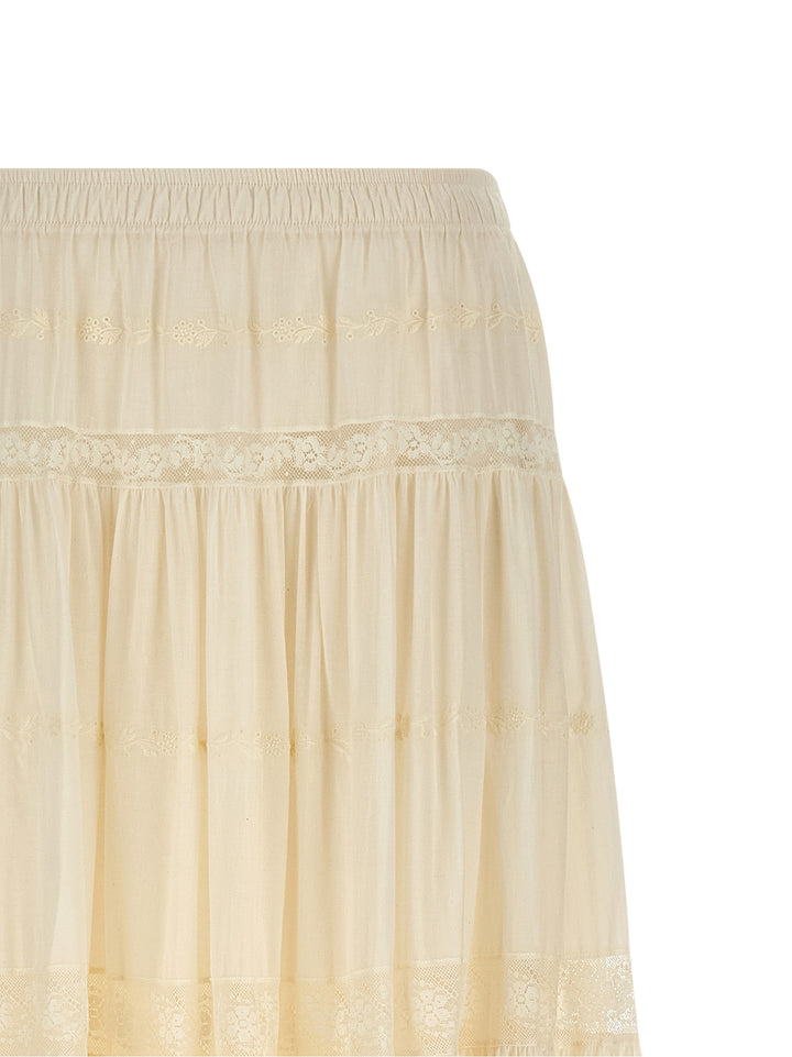 Ermanno Scervino Lace Insert Skirt Skirts - White | e252ec87d366887913b82ae0732532737dac5fa4