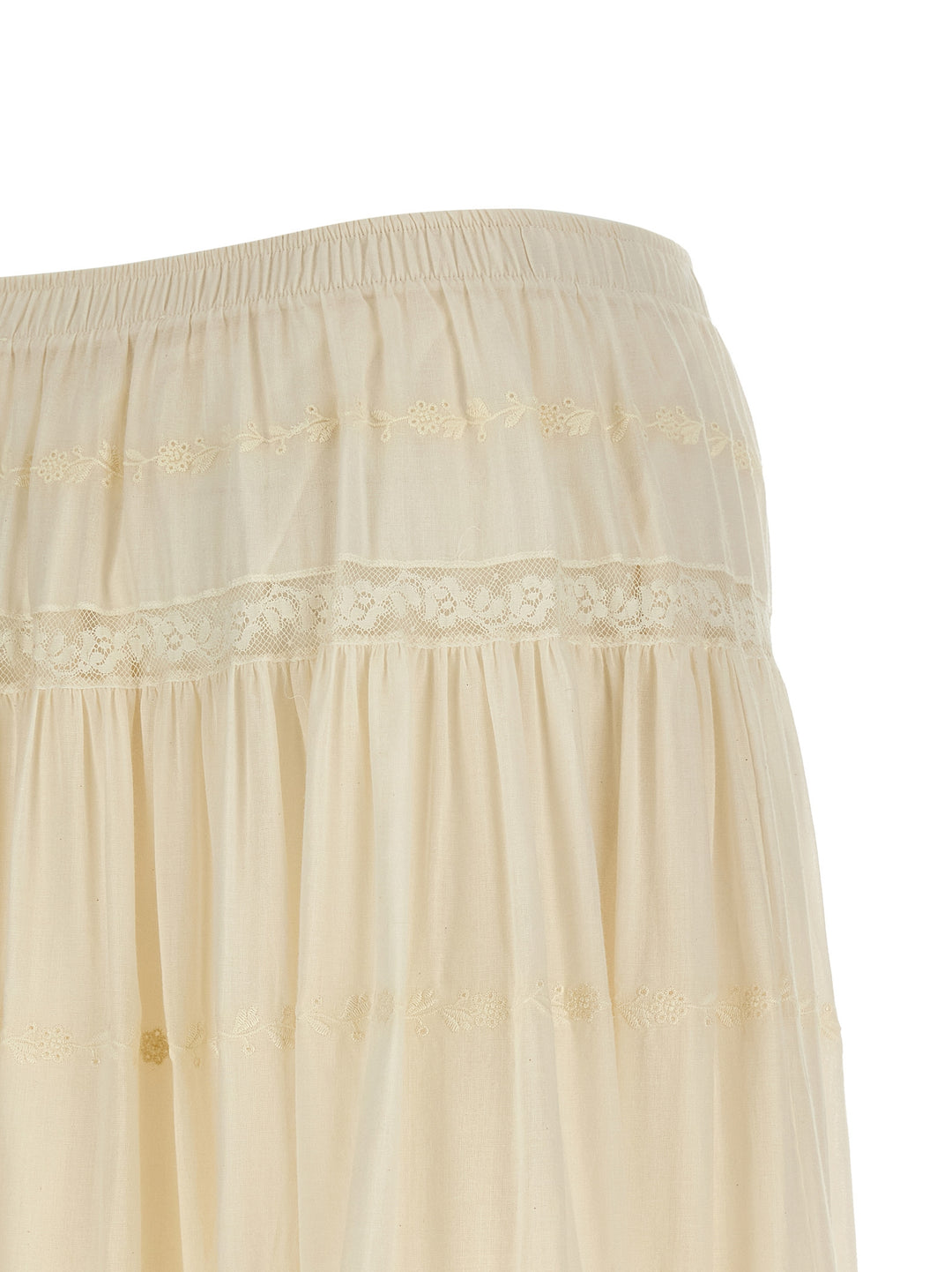 Ermanno Scervino Lace Insert Skirt Skirts - White | f3ddf33ba071cc13ae8c9d977427f488df4a88f6