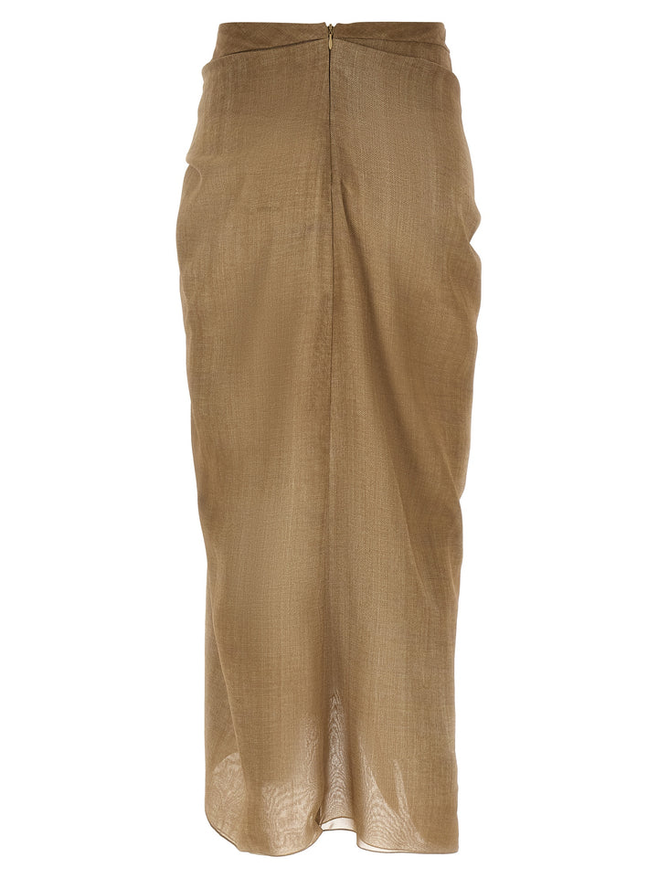 Ermanno Scervino Marocain Skirt Skirts - Beige | 834ef1c8c60b949c20200a4d80e206b90854412a
