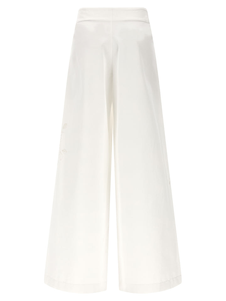 Ermanno Scervino Lace Insert Pants - White | 3971131c10c04ecbe388862ddca9a29c3ff5ea5b