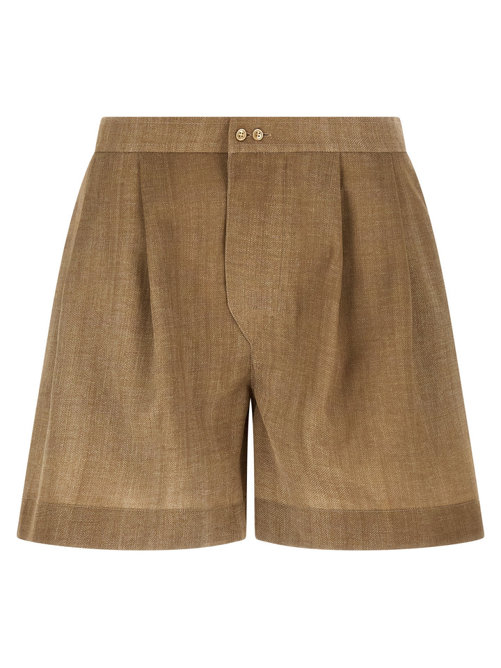 Ermanno Scervino Marocain Shorts Bermuda and Short - Beige | 11fbe60a0115606e864f0956480f7f0fc246e216