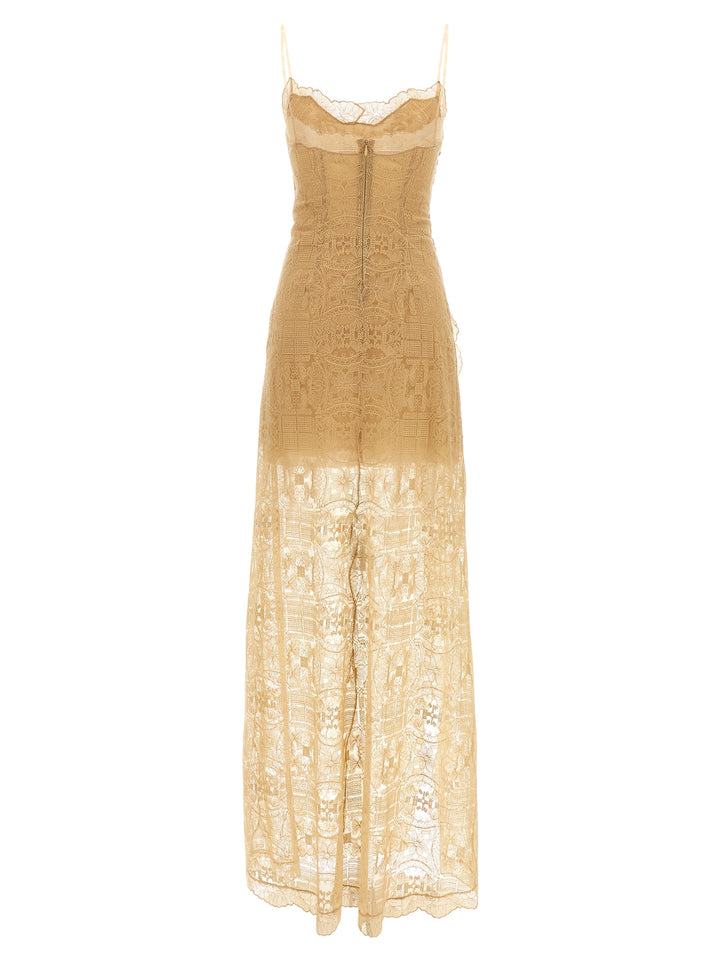 Ermanno Scervino Embroidered Dress Dresses - Beige | 16a82b74cc62d5b8d1b36a4ed3e2ed3872371cea