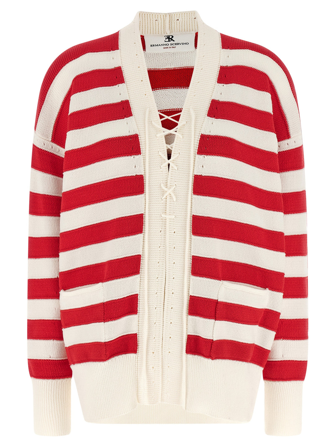 Ermanno Scervino Crochet Cardigan Sweaters and Cardigans - Red | bc287cb18bda78af4e86f489862e66924db2bcf2