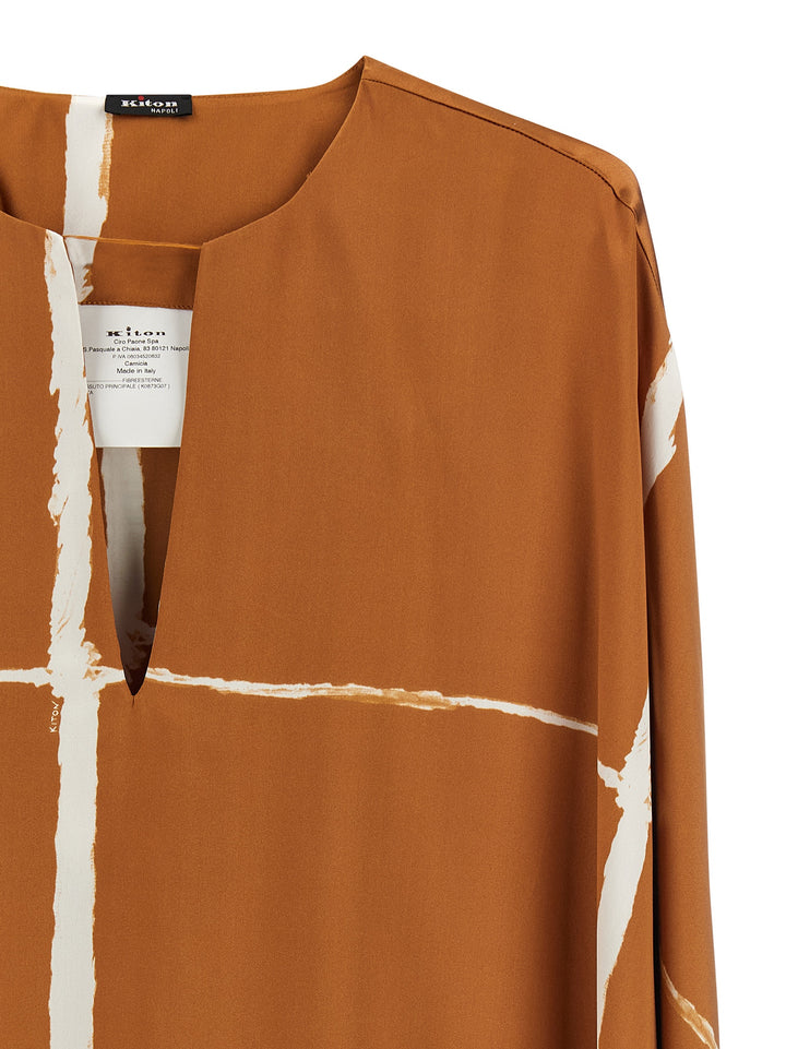 Kiton Caftan Blouse Shirt and Blouse - Brown | a243b8bf5ac3edaab1f98f1e156966be2debeaa3