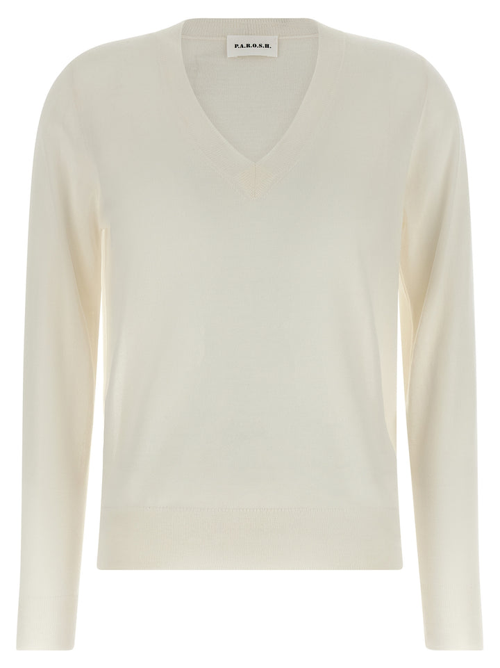 P.A.R.O.S.H. Linfa26 Sweaters and Cardigans - White | 4069a6ebffdf89e220720ba9e244ac2340573e4d