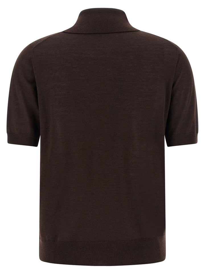 P.A.R.O.S.H. Linfa26 Polo - Brown | e63d48db237f74ad2c74e6f74112f9cfcd368320