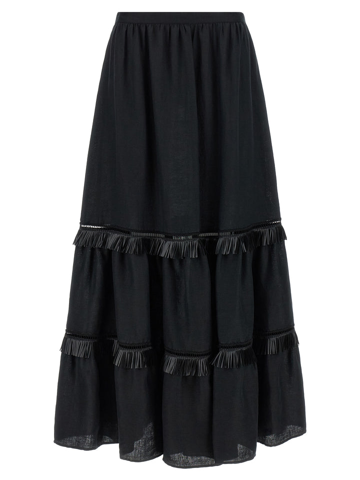 Kiton Fringed Skirt Skirts - Black | a06e5c3c1b6f37e113e0e58ea7b77f3c4d72643d