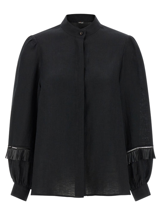 Fringed Shirt Shirt And Blouse Black
