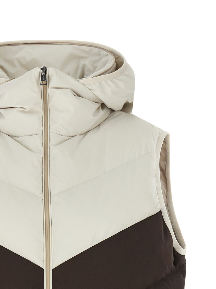 Kiton Chevron Stitching Padded Vest Gilet - Multicolor | 4fe8c5b5b795bade0fa17bcb6c4c65799cc99889