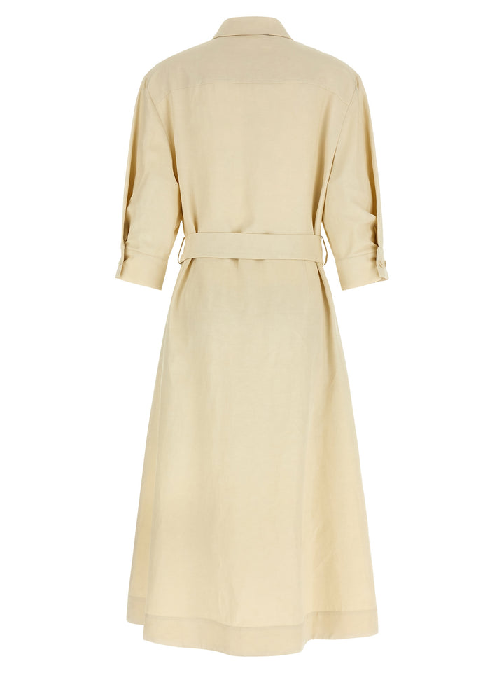 P.A.R.O.S.H. Chemisier Dress Dresses - Beige | b990183340a247f506a43c44651e4093e2497d9d
