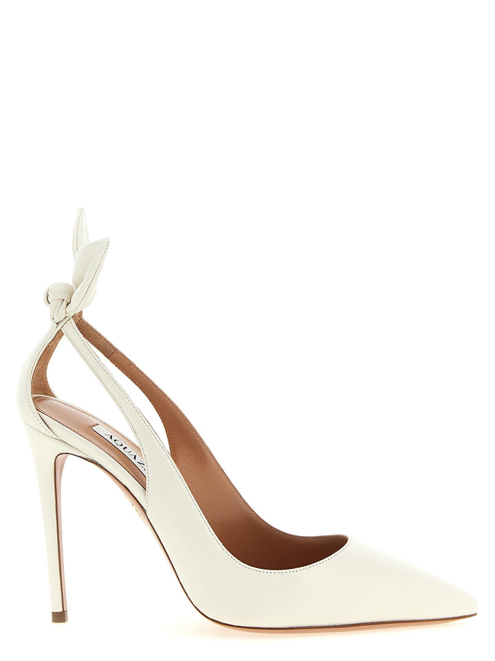 Aquazzura Bow Tie Pumps - White | f3e1e15a327af486bd9c54a3b1ada5c1d85f0ced
