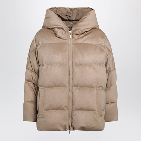 Reversible Zip Camel Down Jacket