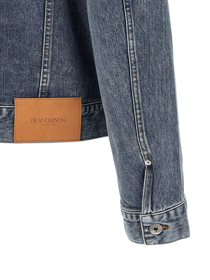 J.W. Anderson Denim Jacket Puffer Jackets - Blue | b1d060f1343b47628ee44f5b3e8df06ea2159ce9