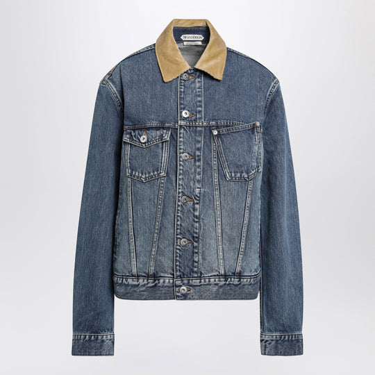 Denim Jacket In Mid Blue Cotton
