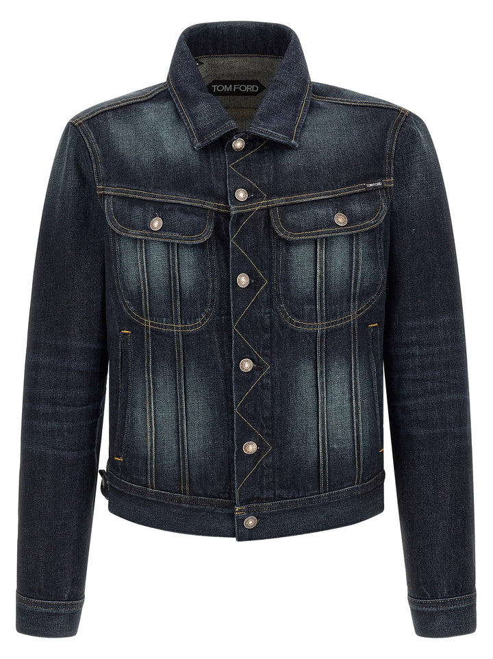 Tom Ford Selvedge Icon Puffer Jackets - Blue | 0f5bfb65ec25a805a271294f1ffa6ea5e39d9771