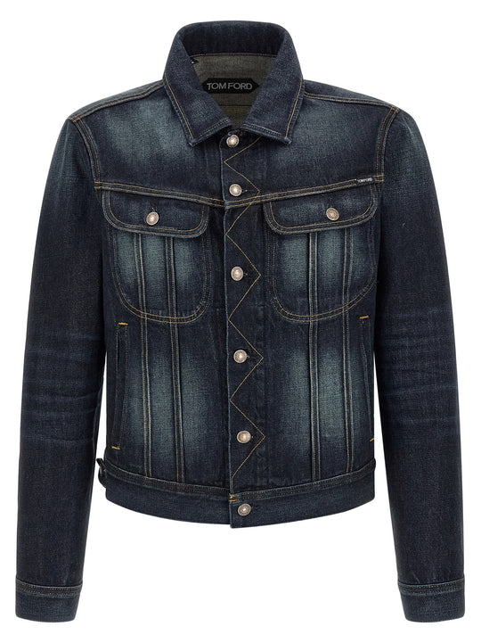 Selvedge Icon Puffer Jackets Blue