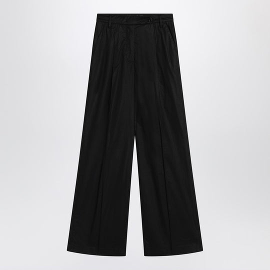 Wide Black Cotton Pants