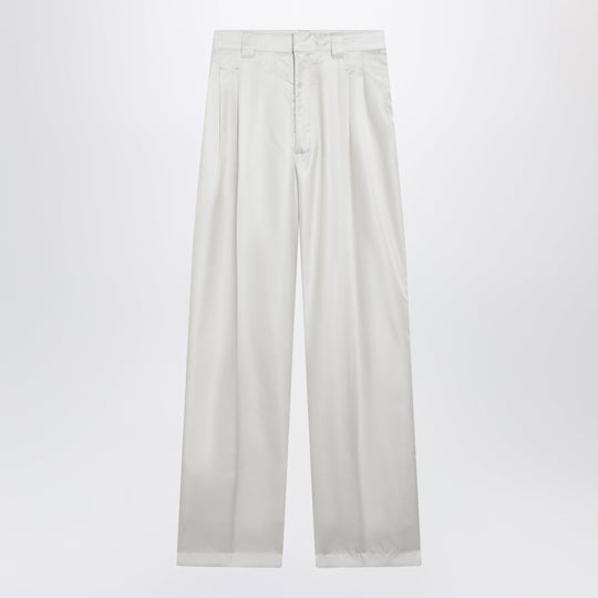 Salt-White Trousers In A Silk Blend