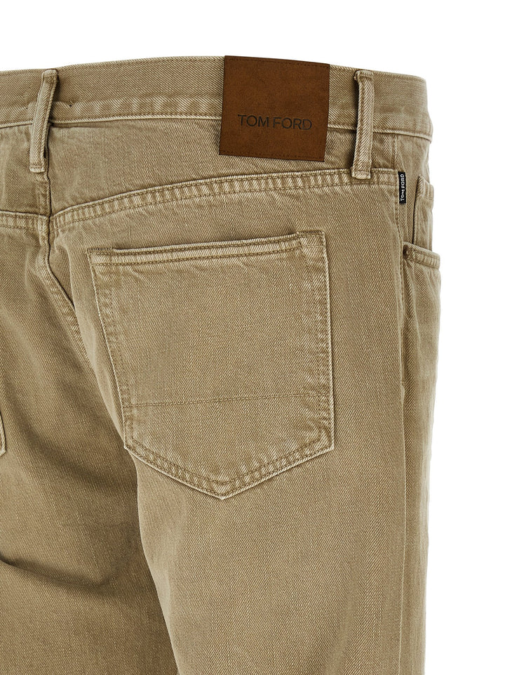 Tom Ford Straight Leg Jeans - Beige | 7f3d08bbeb00149a7e640952e1820f31e7c478f6