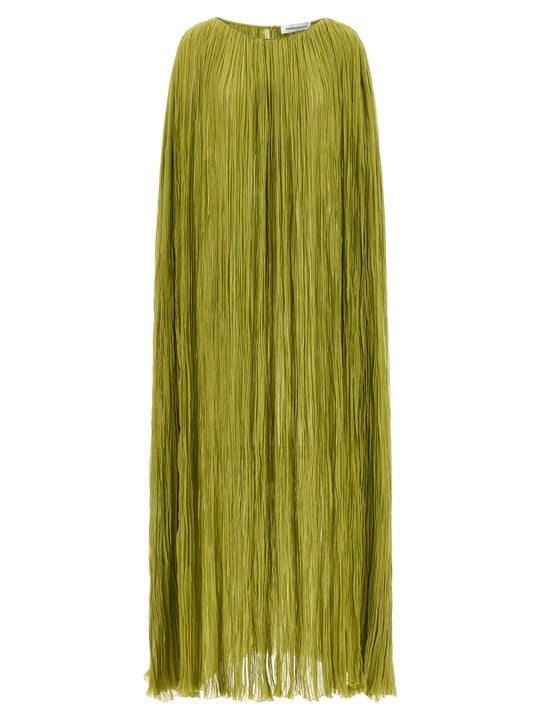 The Pleated Dress Cape Dresses Green