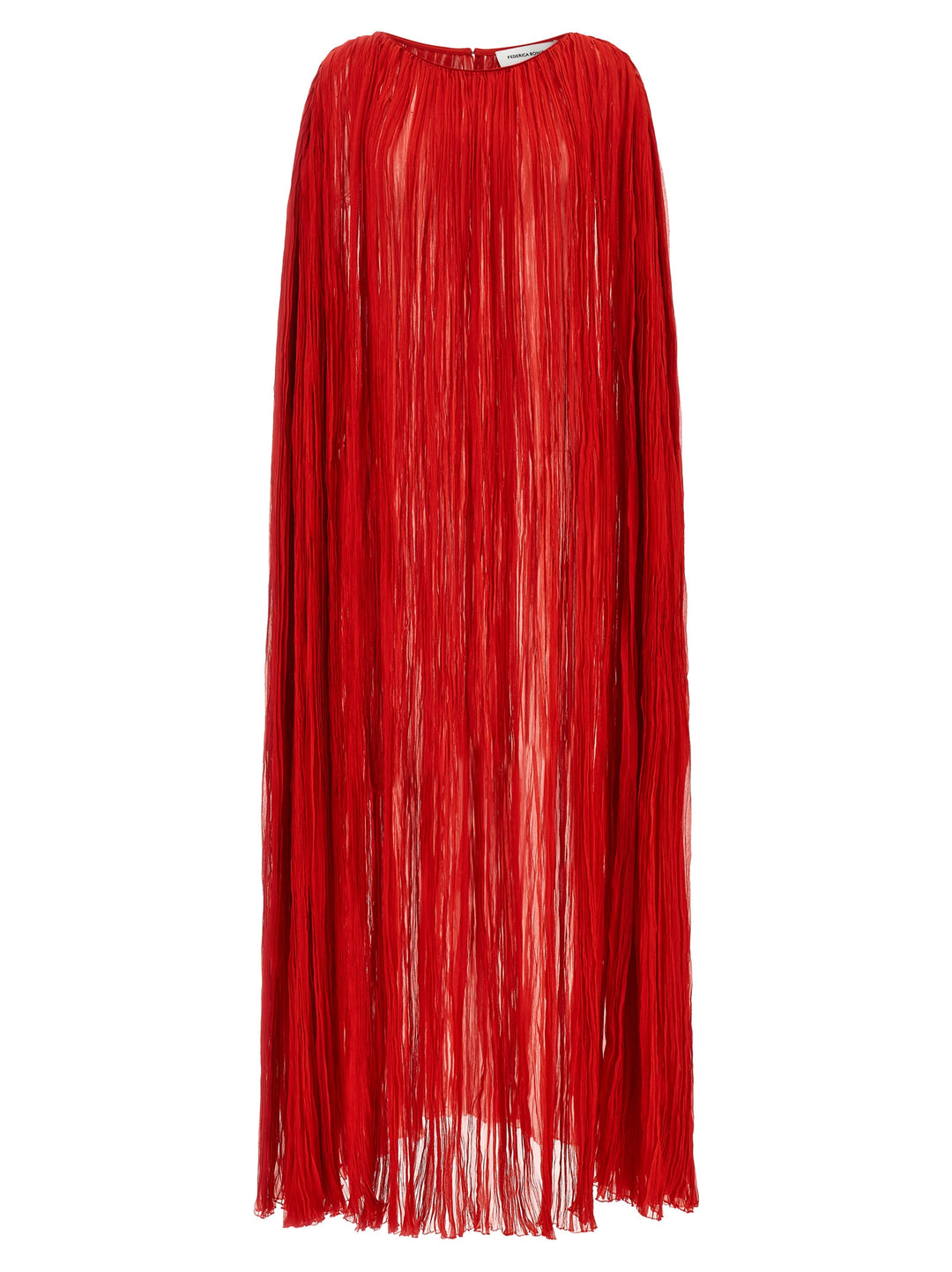 Federica Bonifaci The Pleated Dress Cape Dresses - Red | 65688412df90fe53cd7956d13046e8e405de2145
