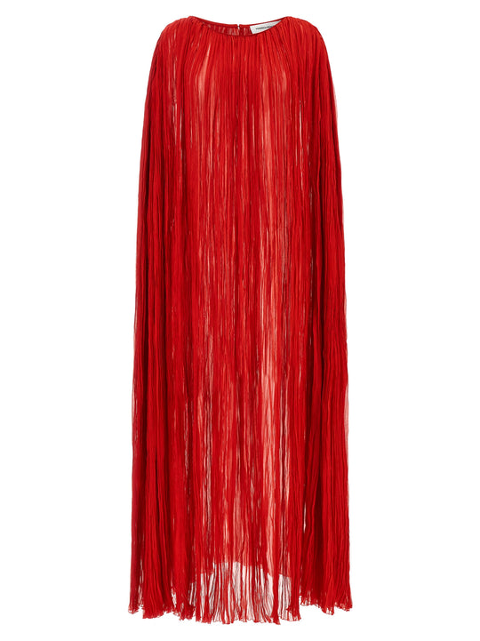 The Pleated Dress Cape Dresses Red