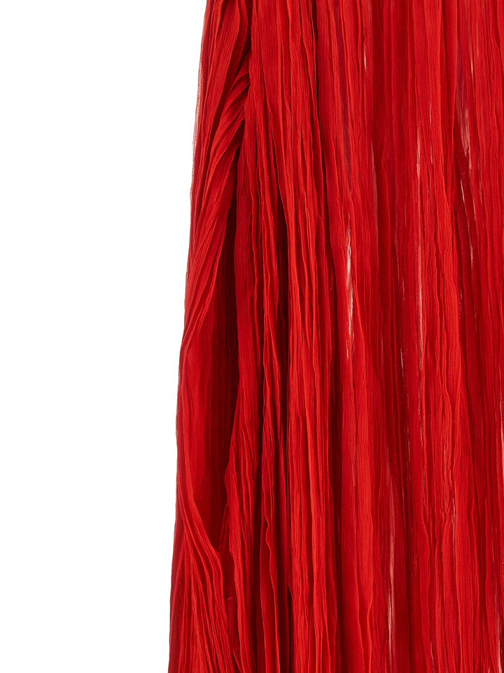Federica Bonifaci The Pleated Dress Cape Dresses - Red | 61d64845990113329dd112c0206e2b1e94059800