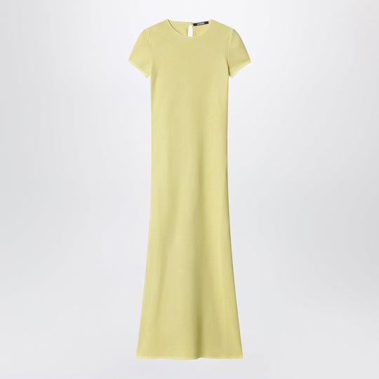 Maxi Dress La Robe Maille In Yellow Knit