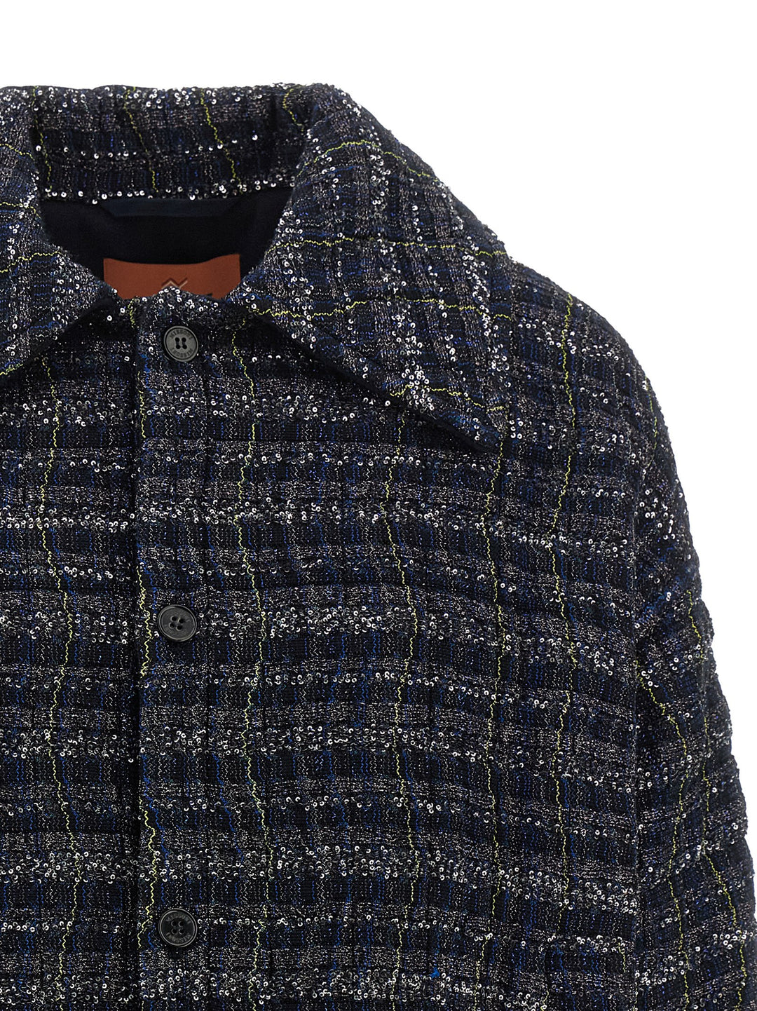 Missoni Caperdoni Frame Overshirt Coats and Trench Coats - Blue | b376b0b14904636cd3de4c4002688341e92007ed