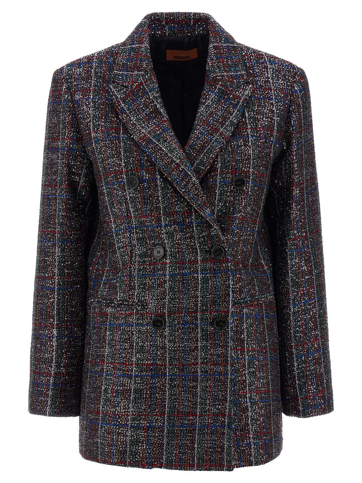 Missoni Sequin Tartan Blazer BlazerS - Multicolor | 762853889ca0822f5536377b79df91ac7f19ce8f