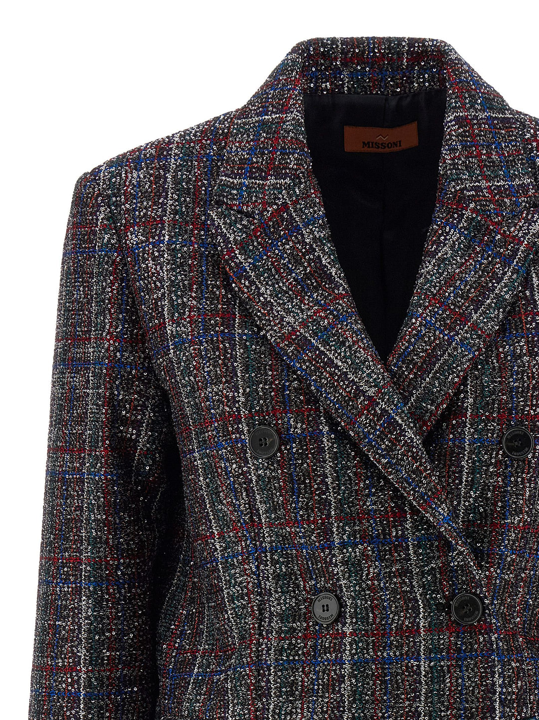Missoni Sequin Tartan Blazer BlazerS - Multicolor | 41a3451cf72d2d4e8994ca353ba92f9f7fbac69d